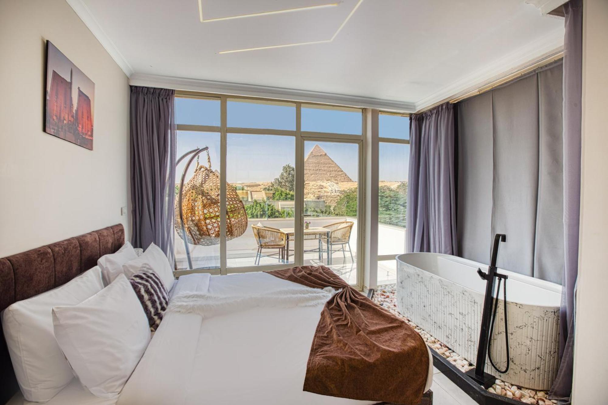 Tree Lounge Pyramids View Inn , Sphinx Giza Kafret el-Gabal Екстериор снимка